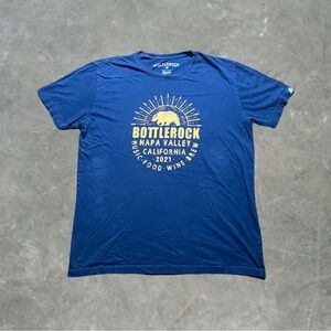 ☀️ Bottlerock 2021 Music Festival Graphic Tee Mens Size L Navy Blue/Yellow